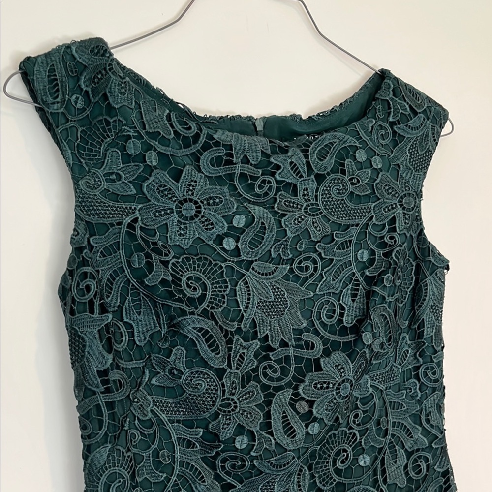 Ralph Lauren Elegant Midi Dress in Forest Green